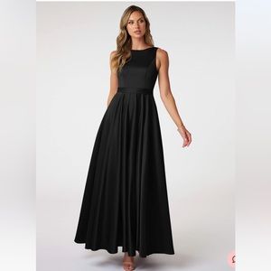 Azazie Jakayla Dress in black, size 4